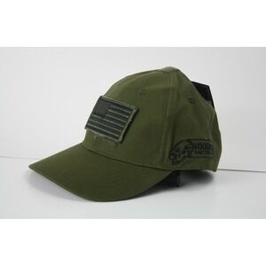 Voodoo Tactical Mens Adjustable Cap Olive Green Removable Flag Patch Hat 20-9351